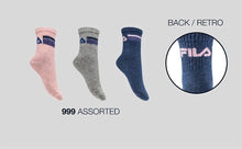 Φόρτωση εικόνας στο εργαλείο προβολής Συλλογής, κάλτσα κορίτσι 3 τεμάχια Fila f8129 | evaunderwear - Eva Underwear 

