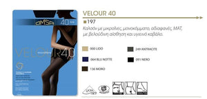 γυναικείο καλσόν "velour 40" Omsa | evaunderwear - Eva Underwear 